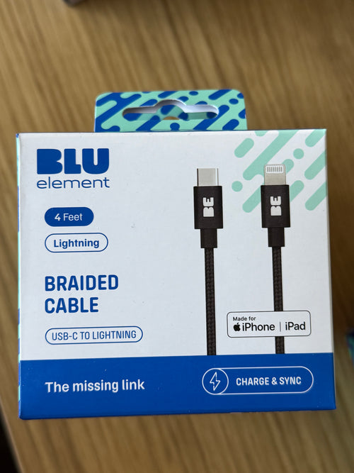 Blu Element - USB C to Lightning cable - Black image 0