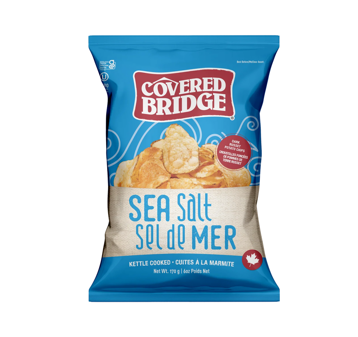 Covered Bridge Chips - Crinkle Cut - Sea Salt