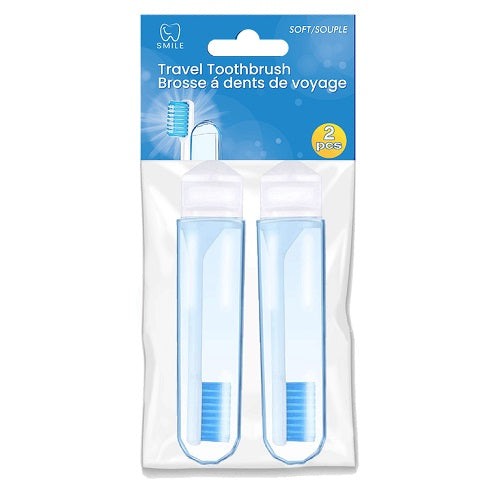 Toothbrush - Smile - Foldable Travel - 2 pack image 0