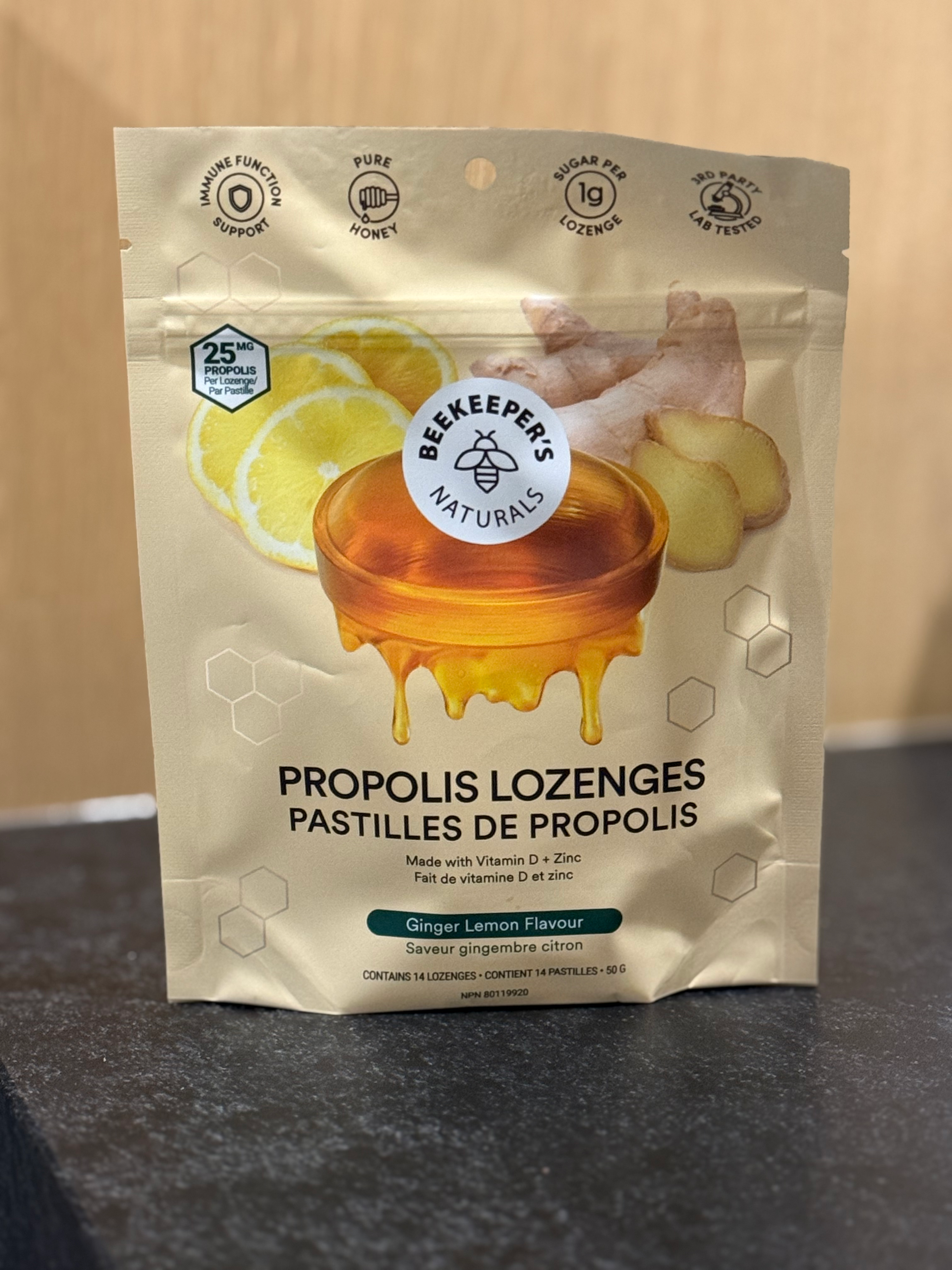 Beekeepers - Lemon Ginger - Propolis Lozenges image 0