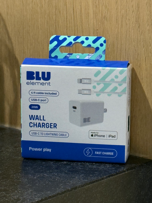 Blu Element Wall charger - USBC -Lightning Cable - White  image 0